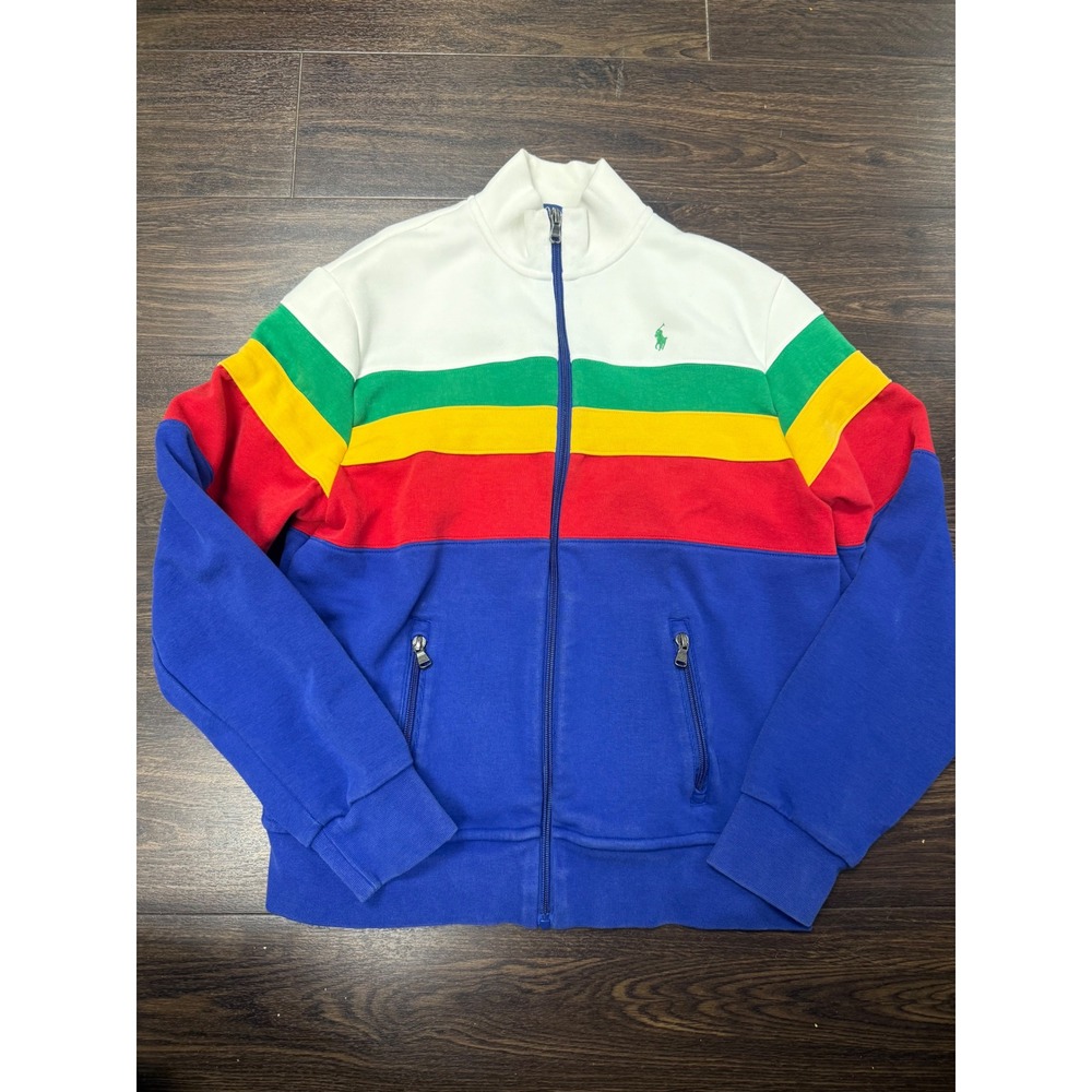 Polo Ralph Lauren Women's S/M Retro Colorblock Zip Track Jacket